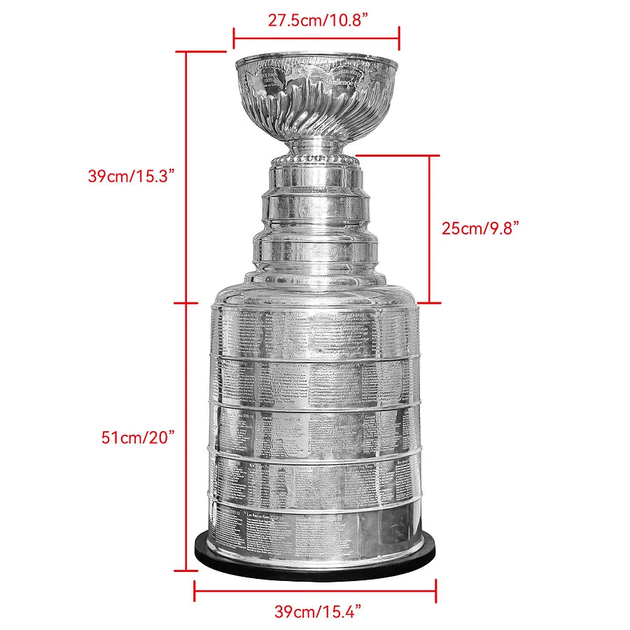 [Metal Version 90cm Height] NHL Stanley Cup Trophy Full Size With All Champions Engraved
