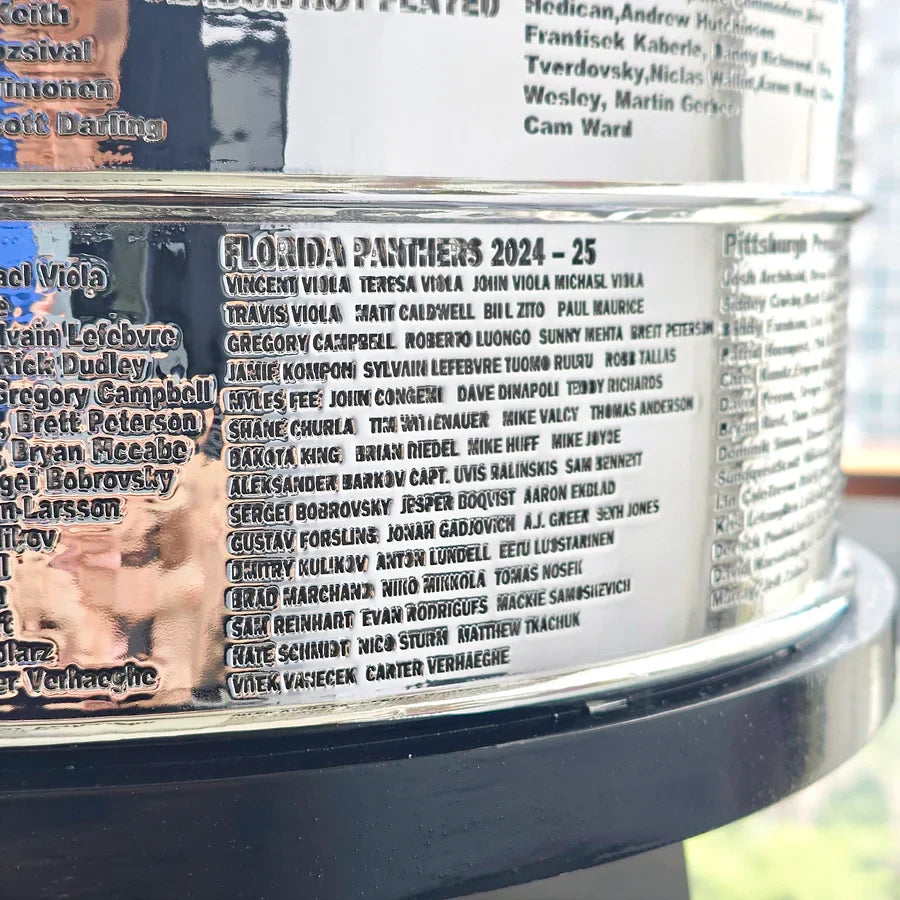 [Metal Version 90cm Height] NHL Stanley Cup Trophy Full Size With All Champions Engraved